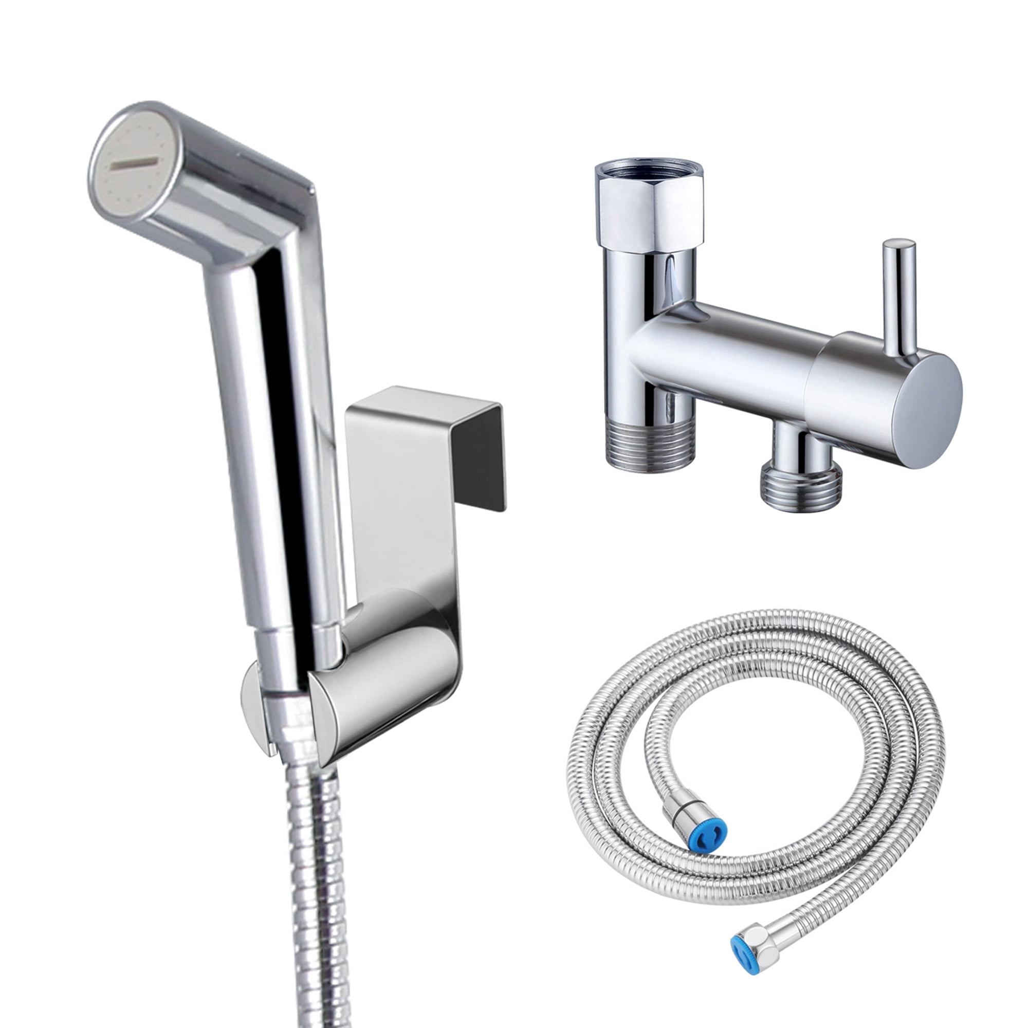Sumerain Handheld Bidet Sprayer for Toilet with Adjustable Jet Spray, Cloth Diaper Sprayer with Brass Diverter Valve -Chrome Finish