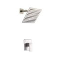 thumbnail image 1 of Sumerain Shower Valve and Trim Kit Brushed Nickel,Single Handle Shower Faucets Included Solid Brass Rough-in Valve and Square Stainless Steel Metal Showerhead, 1 of 5