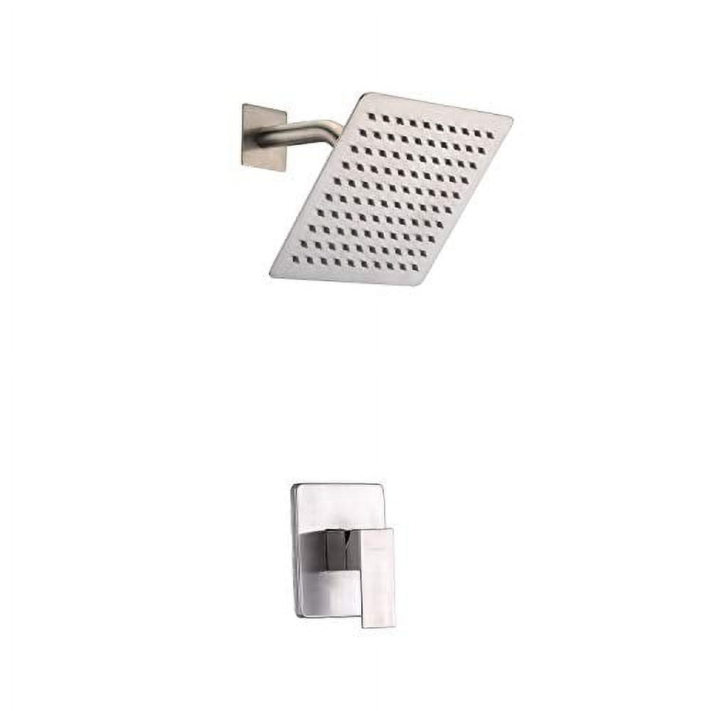 Brushed Nickel Wall Mounted Single Handle Shower Faucet Set