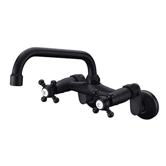 Sumerain Wall Mount Sink Faucet,Oil Rubbed Bronze Finish, 3" to 9" Adjustable Spread with Two Handle