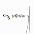 thumbnail image 1 of Sumerain Wall Mount Tub Filler Waterfall Tub Faucet with Handheld Shower, Chrome Finish, 1 of 9