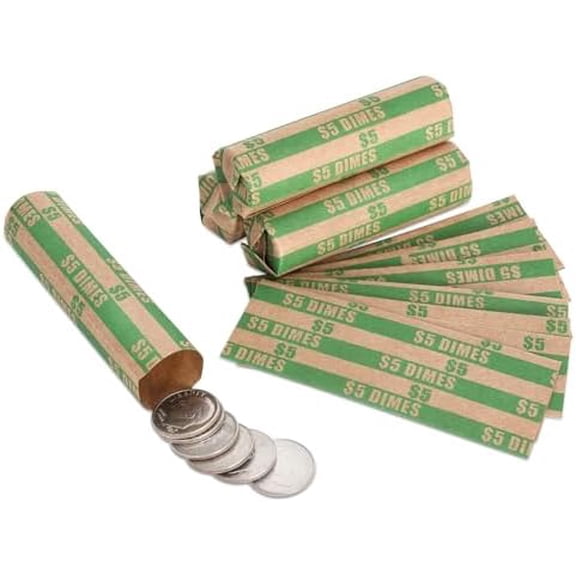 Sumerfnt Dime Coin Wrappers Dimes Only Flat Dime Rolls 110 PCS