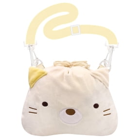 Sumikko Gurashi Cat Soft Plush Drawstring Pouch Shoulder Bag