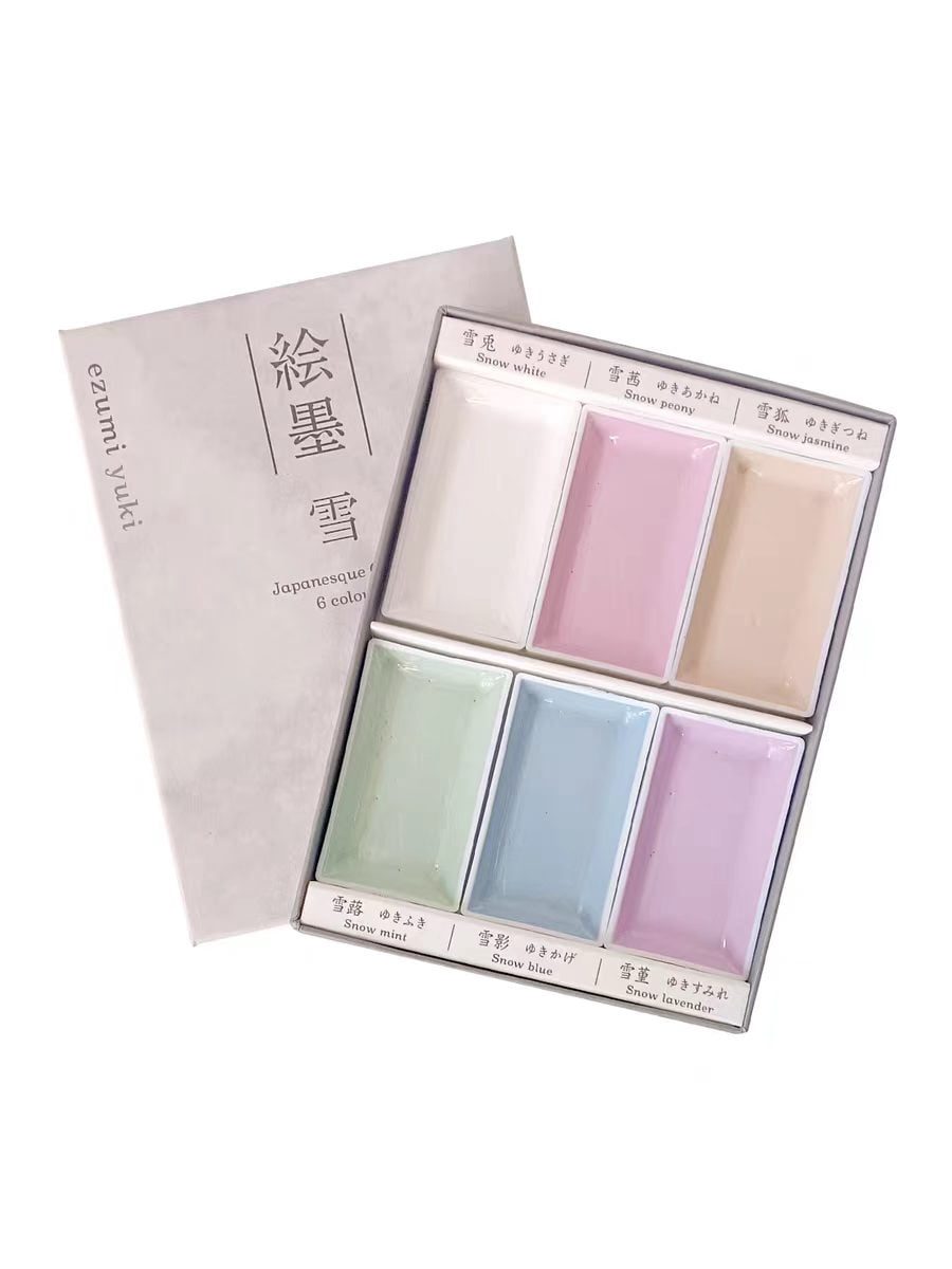 Sumikundo  Watercolor Solid Ink ezumi yuki japanesque color 6 colours  set