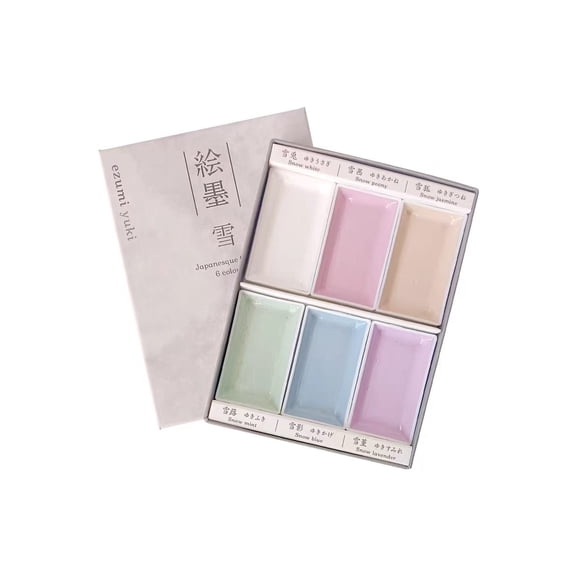 Sumikundo Watercolor Solid Ink ezumi yuki japanesque color 6 colours set