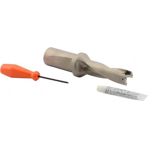 Sumitomo 3.118" Max Drill Depth, 3xD, 1" Diam, Indexable Insert Drill Drill Style WDX, 1-1/4" Shank Diam, Whistle Notch Shank