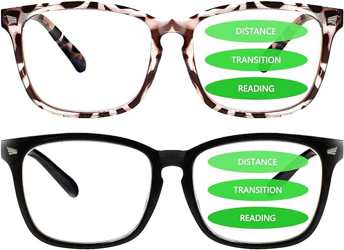 Sumkyle 2Pack Progressive Multifocal Anti Blue Light Reading Glasses