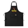thumbnail image 1 of Sumlizy 2 Pack Adjustable Bib Apron for Cooking - Bold Yellow & Red Graphic Design with Sauce Splashes 2 Pockets, 1 of 5