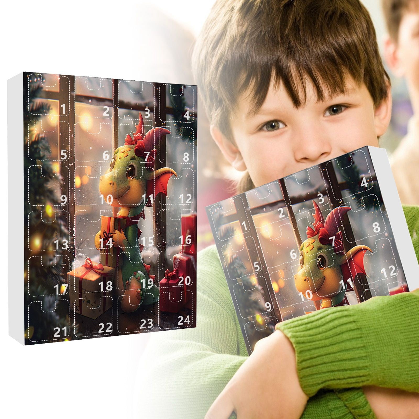 Sumllary Christmas Arrival Calendar Acrylic Flat Pendant 24 Day