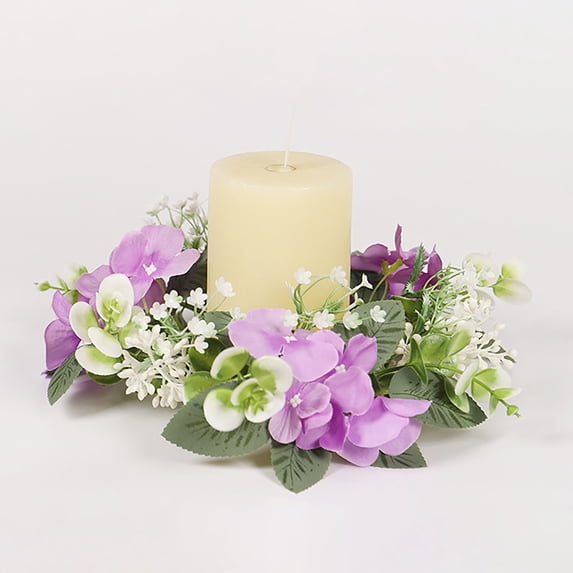 Sumllary Event Dress for Women Hydrangea Candle Rings Wreaths Floral Candle Ring Candlerings For Pillar Candle