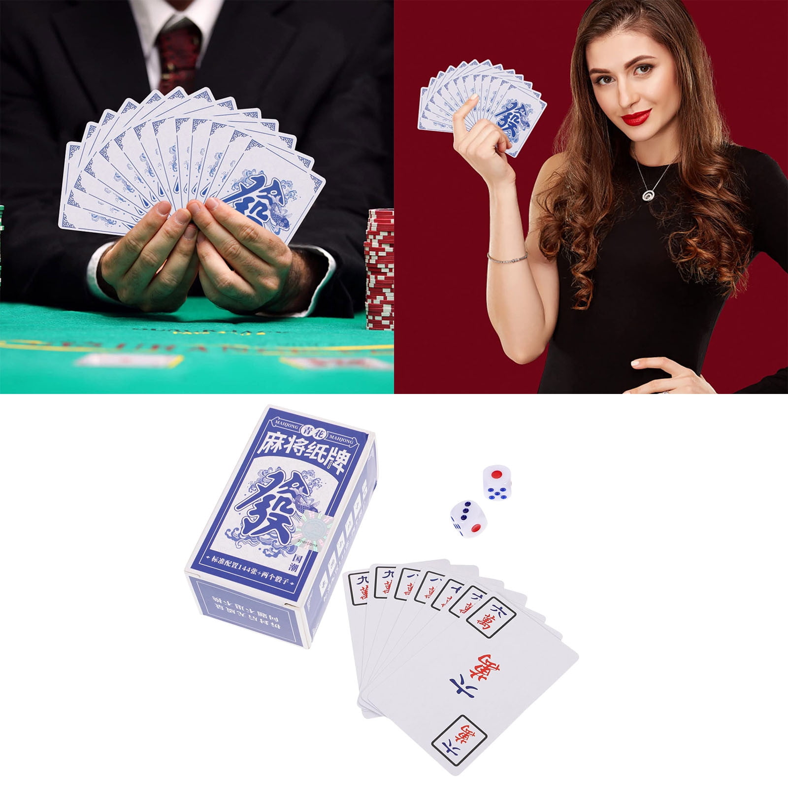 Sumllary Mahjong Poker Party Mahjong Kit Mahjong Game Poker Mini