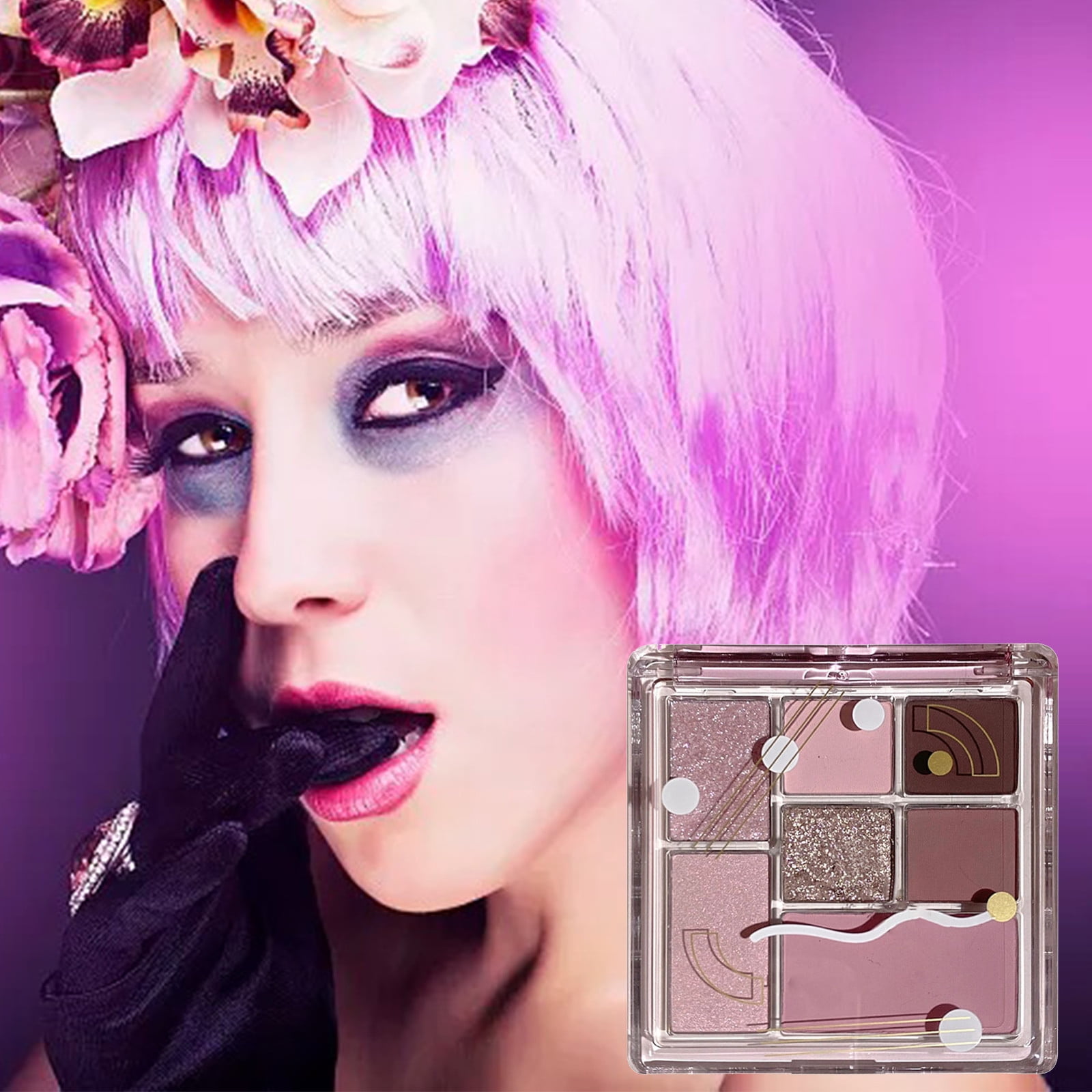 Sumllary Shadows in The Salon 7 Color Eye Earth Color Purple Easy To