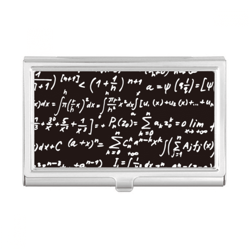 Summarize Mathematical Formulas Calculus Figure Business Card Holder Case Pocket Box Wallet