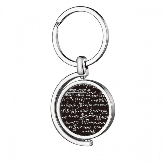 Summarize Mathematical Formulas Calculus Figure Rotating Keychain Metal Keyring Holder