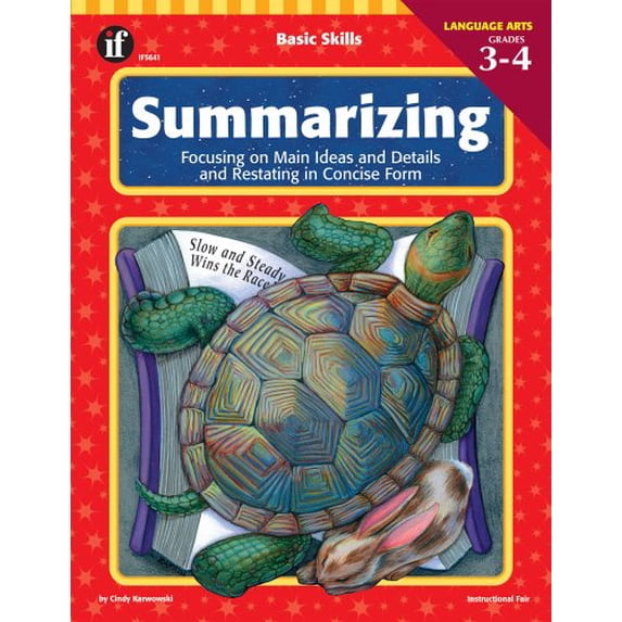 Pre-Owned Summarizing, Grades 3 - 4: Focusing on Main Ideas and Details and Restating in Concise Form (Basic Skills) Paperback