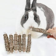 SUNMARK Summark 6 Pack Natural Timothy Hay Sticks, Timothy Grass Molar Stick Chew Toys for Rabbits, Chinchillas, Guinea Pigs, Hamsters and Other Small Animals Treats.