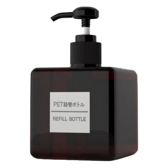 Summark Rectangular Refillable Bottle Press Type For Cosmetic Shampoo Shower Gel 250/450/650ML