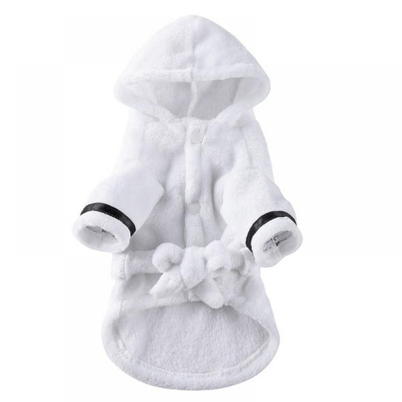 Summark Thick Hooded Luxurious Soft Cotton Hooded Bathrobe, Quick-Drying And Super Absorbent Dog Bath Towel, Suitable For Small Dogs And Cats
