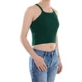 thumbnail image 1 of Summe Womens Vest Spaghetti Strap Stretch Rib Knit Cami Crop Top Racerback Tank, 1 of 5