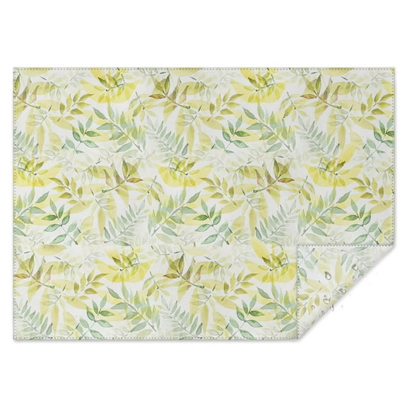 Summe Yellow Leaf Tablecloth,Oil Proof Spill Proof Polyester Table Cover for Rectangle Tables,Foldable Table Clothes Thick Tablecloths for Spring Easter Picnic Kitchen