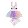 thumbnail image 1 of Summer 0-18M Toddler Kids Baby Girl Easter Clothes Cute Rabbit Dress Lace Tutu Bunny Romper Dresses+Leg Warmers Outfit, 1 of 10
