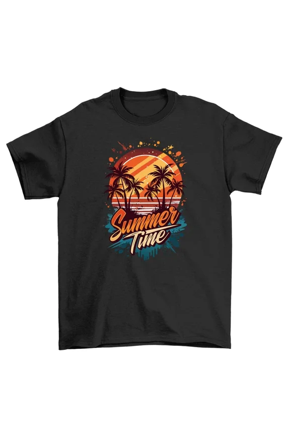 Summer_14 Sunset Feel T-Shirt - Feel The Breeze Lightweight, Funny Design, Pe Unisex S-5XL Hot Trending Shirt, Vintage Birthday Gift