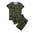thumbnail image 1 of Summer 2 Piece Outfit Boys Girls T Shirts and Shorts Camouflagess Armyss Summer Short Set Graphic Camo T Shirts Set Camouflage, 2-3 Years, 1 of 7