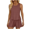 thumbnail image 1 of Summer 2 Piece Sets,2 Piece Short Sets for Women Summer Tank Top Matching Shorts Workout Lounge Set Vacation Tracksuit, 1 of 5