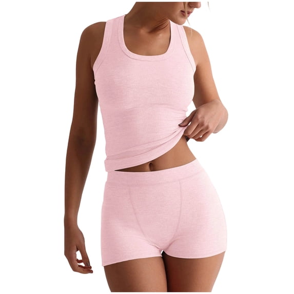 Summer 2 Piece Sets,Two Piece Casual Workout Sets for Women Athletic 2 Piece Summer Outfits Lounge Matching Sets Clothing