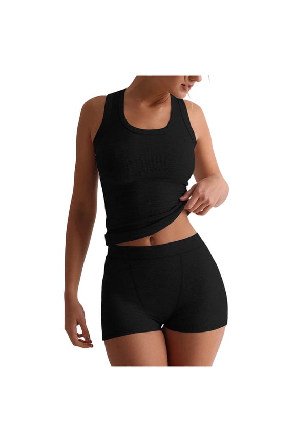 Summer 2 Piece Sets,Two Piece Casual Workout Sets for Women Athletic 2 Piece Summer Outfits Lounge Matching Sets Clothing