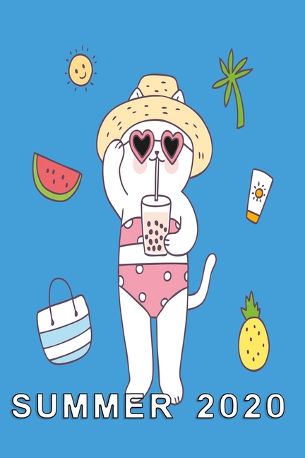 Summer 2020: hawaiian Graph Paper Notebook with 120 pages 6x9 perfect as math book, sketchbook, workbook with cats 120 Pages (Paperback)