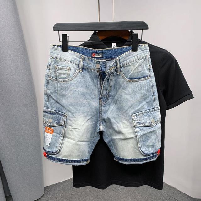 Summer 2023 New Luxury Men‘s Shorts Korean Style Streetwear Short Jeans