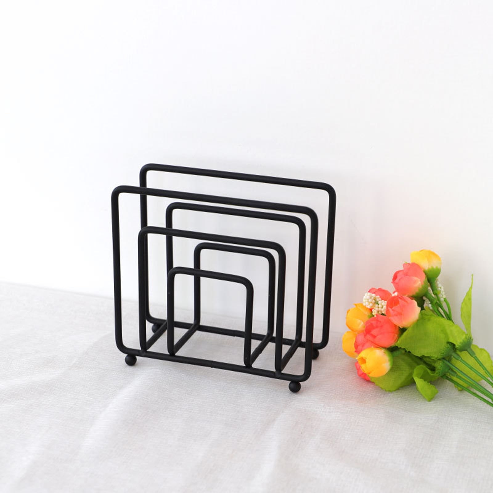 Summer 2024 Black Three Door Square Table Paper Towel Clip Art Vertical