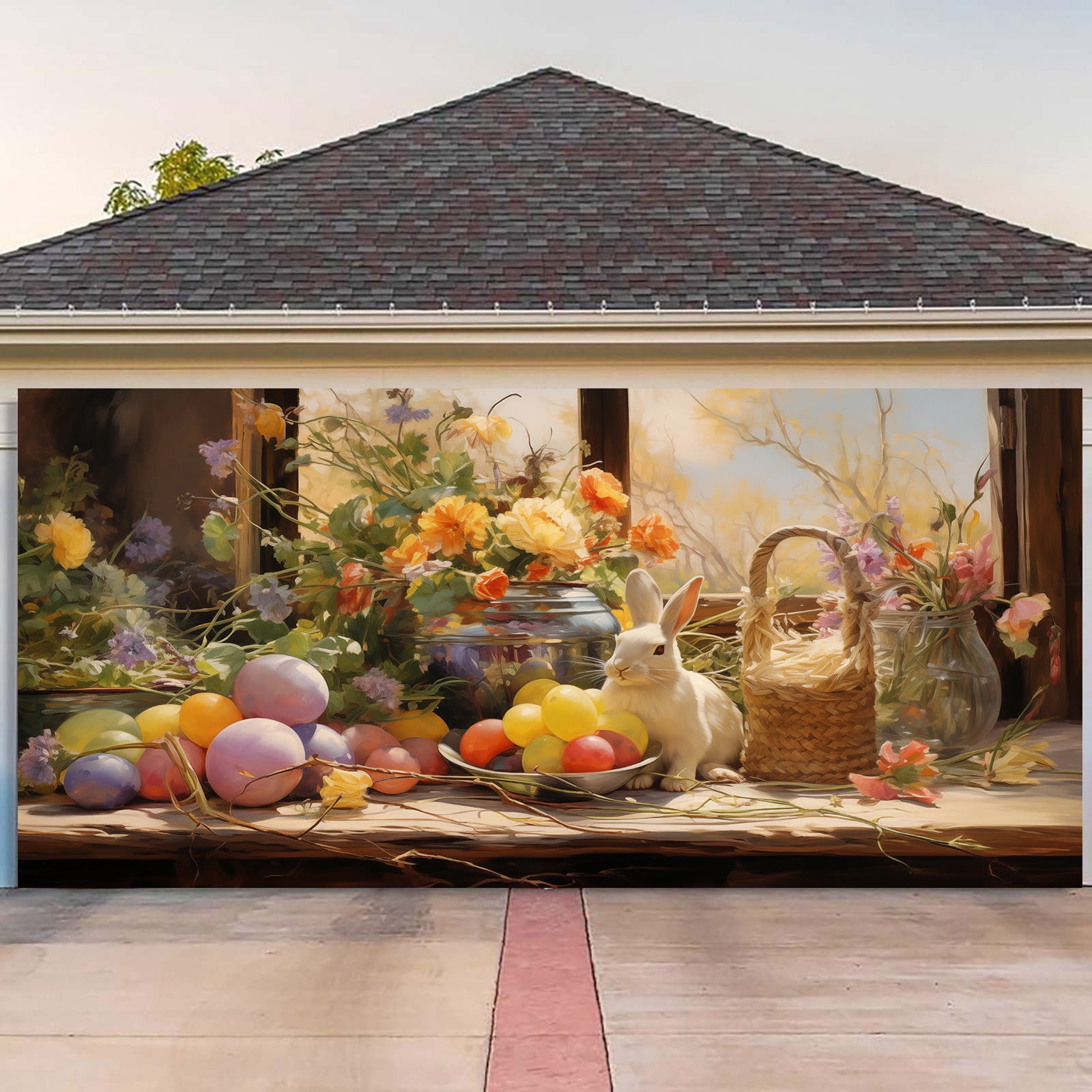 Summer 2024 Easter Garage Door Decoration Garage Door Banner Mural ...