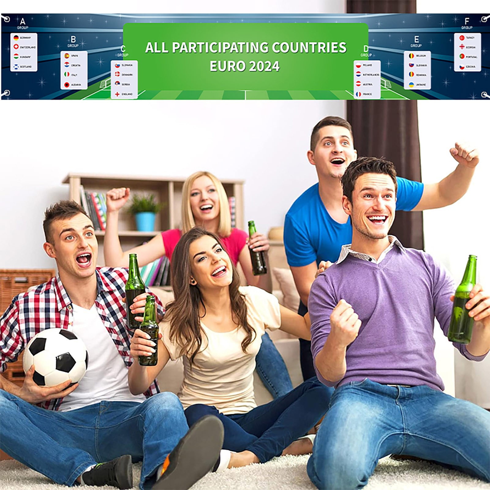 Summer 2024 European Cup Carnival Party Full Of Passion Football Feast