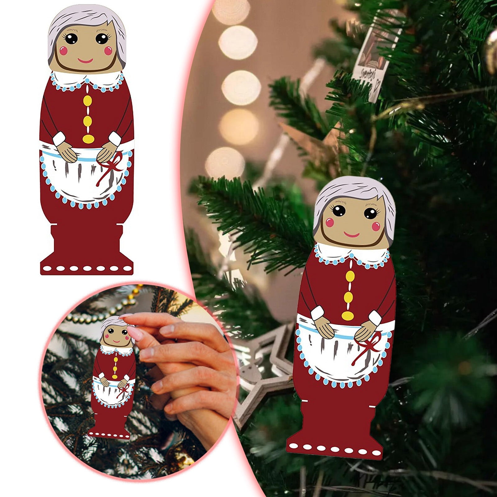 Summer 2024 Hristmas Grandma Figurine Festive Holiday Decorations For