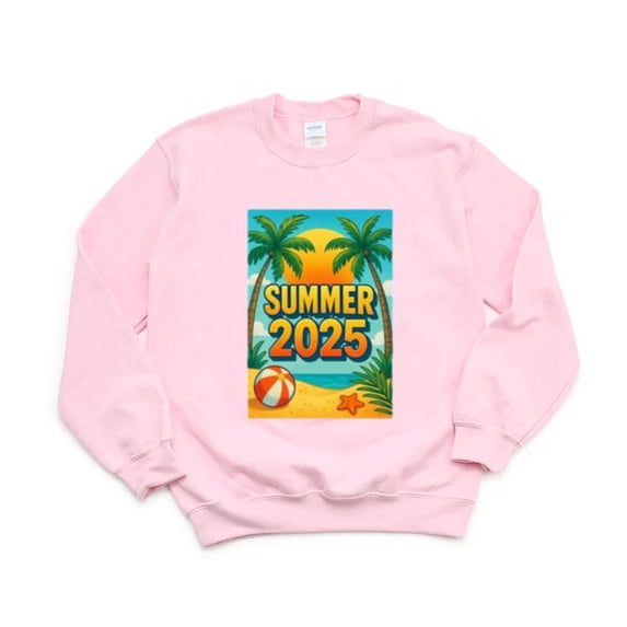Summer 2025 Beach Vibes Tropical Fun Vacation Graphic TShirt, for men & women, up to size 5XL