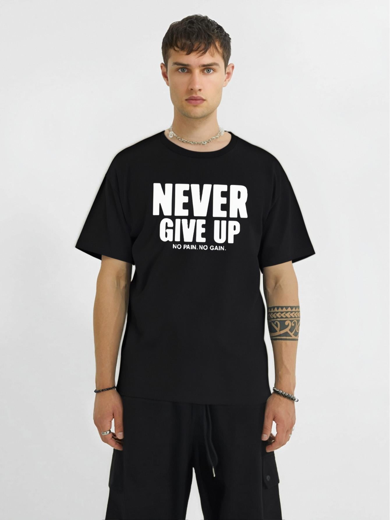 [Summer 2025 Exclusive T-shirt]-Men'S T-Shirt with The Phrase 'Never ...