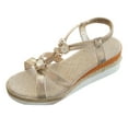 thumbnail image 1 of Fukaraa 2025 Dressy Sandals Women Rhinestone Thong Slip-On Beach Casual Shoes, 1 of 9