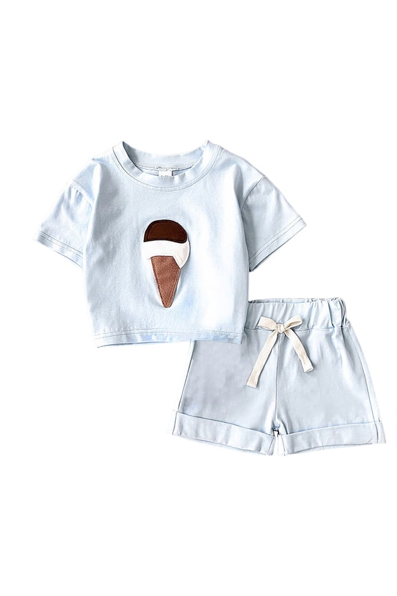 Summer 2Pcs Outfits Set for Toddler Girls with Cute Flower Short Sleeve T-Shirt and Flare Pants, Gift Idea Summer 2Pcs Gift Outfits Set Girls Summer Set 1-21 Years,2-3 Years