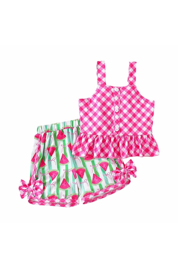 Summer 2Pcs Outfits Set for Toddler Girls – Cute Flower Short Sleeve T-Shirt & Pants (Gift Idea) Summer 2Pcs Gift Outfits Set Girls Summer Set 1-4 Years,12-18 Months