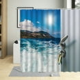 thumbnail image 1 of Summer 3D Seaside Beach Scenery Shower Curtains Sea landscape Bathroom Decor Sets With Waterproof Curtain Polyester Fabric, 1 of 7