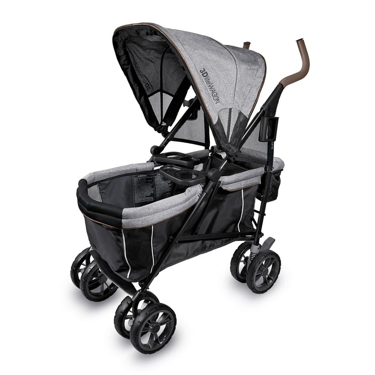 Summer 3Dlite Wagon Convenience Stroller Lightweight Stroller Wagon for Infants and Toddlers Black and Gray Tweed Walmart