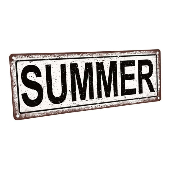 Summer 4"x12" Metal Sign, Wall Décor for Seasonal and Holidays