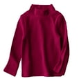 thumbnail image 1 of Summer Up to 65% off kttectoa Summer Tops for Girl Solid Hoodless Long Sleeve Mid Neck Base Sweater with Thickened Brushed Sweatshirts Girls Tops, Tees & Blouses 1-10T Cyber_Monday Deals, 1 of 5