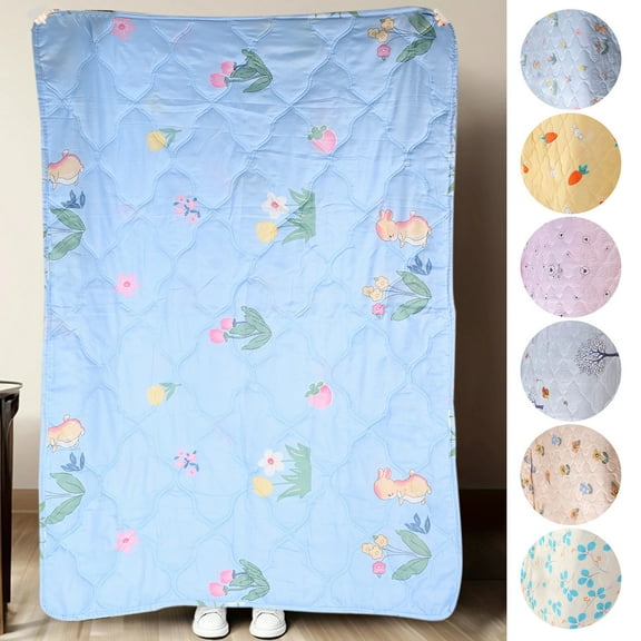 Summer 65% off Clearance! Quilts for Queen Bed friendly Plain Printed Washed Summer Quilt Ventilation Quilt