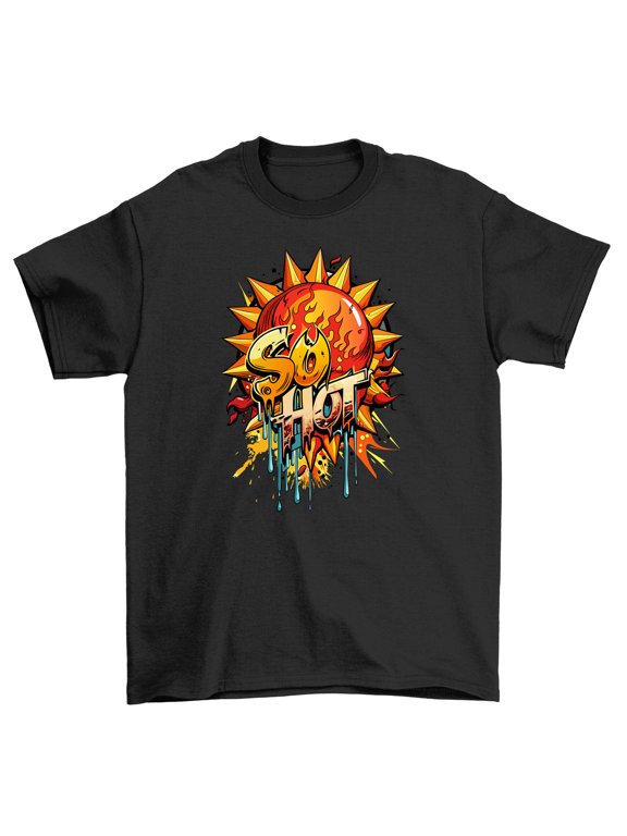 "Summer_77 Fireball Fun" T-shirt - Hotter than the Sun! 100% cotton, Funny Graph