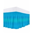 thumbnail image 1 of Summer Abstract Bed Skirt Geometric Gradient Blue Ocean Wave Bed Skirts California King Size 16 Inch Drop, Wrap Around Dust Ruffle&nbsp;Bedskirt with Adjustable Elastic Belt for Queen Size Beds, 1 of 7
