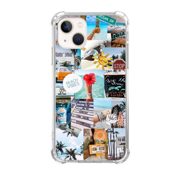 Summer Aesthetic Case Compatible with iPhone 13,Unique Art Design TPU Bumper Cover Case