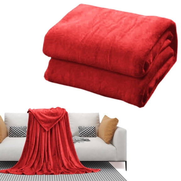 Summer Air Conditioning Blanket In Red Polyester Blanket Color:Red Material:Cloth